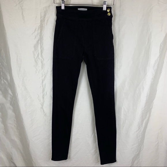 FRAME Denim Le Francoise Jeans in Film Noir - Picture 3 of 14